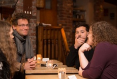 33. Der Stammtisch Oesterreich mit (v.l.) Lisa Geretschlaeger, Oliver Neumann, Daniel Prochaska und Claudia Linzer